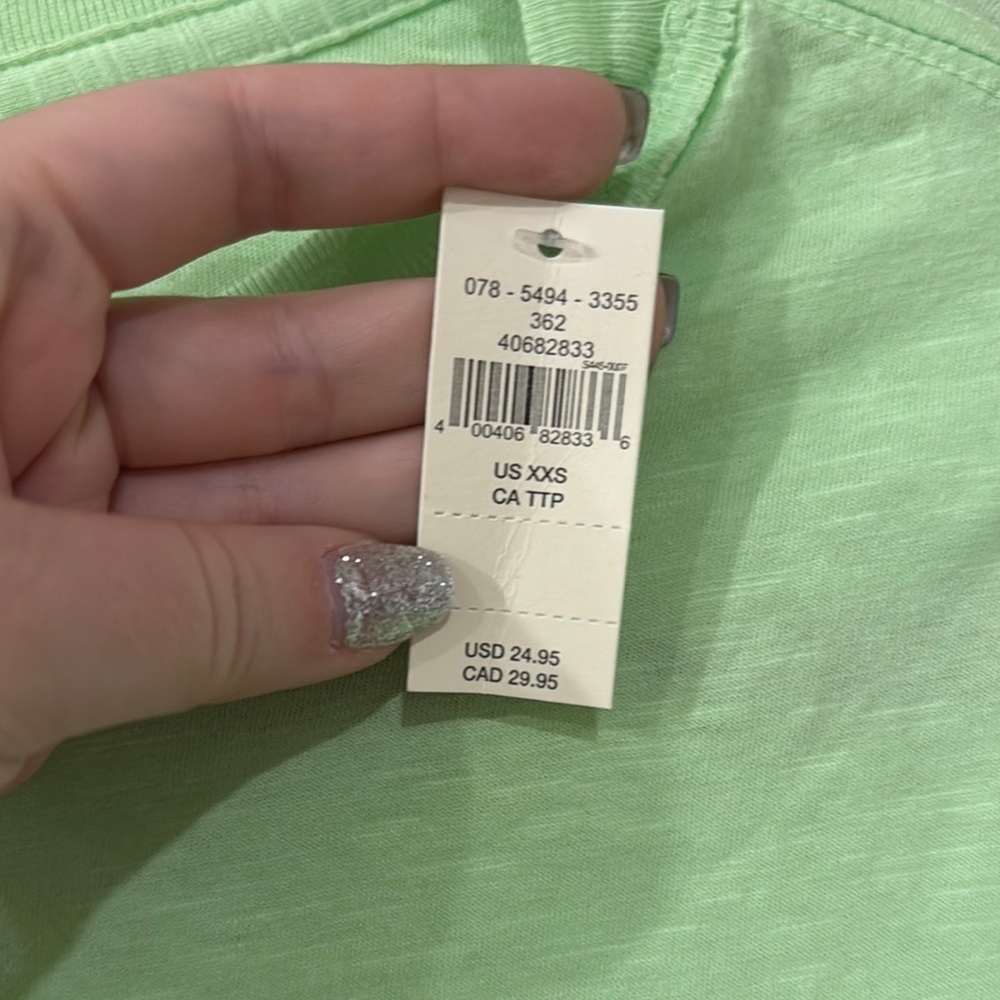 NWT aerie Lime Green T-Shirt oversized size XXS - Picture 3 of 9